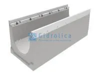 Лоток водоотводный бетонный коробчатый (СО-200мм), с оцинкованной насадкой, с уклоном 0,5% КUу 100.29,8 (20).35,5(28,5) - BGZ-V, № 12